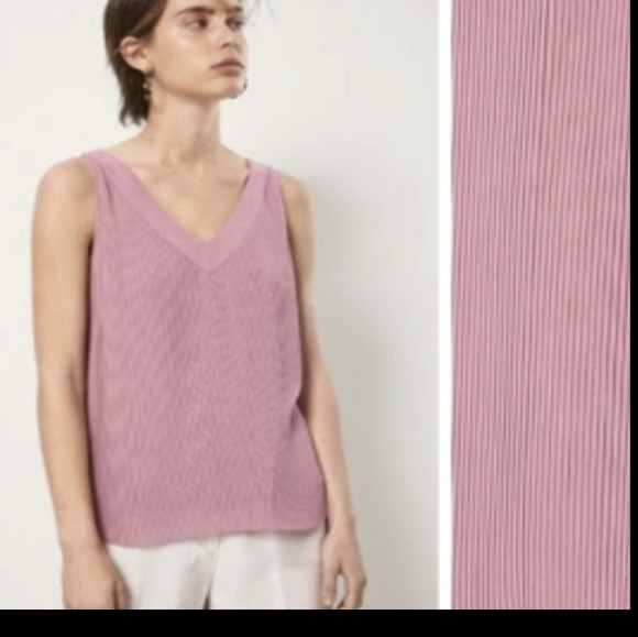 Massimo Dutti Pleated Sleeveless Blouse - Picture 8 of 8